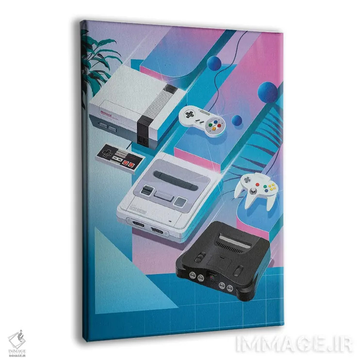 تابلو دکوراتیو نینتندوی کلاسیک اثر آقای ملویل - نمای پرسپکتیو محصول