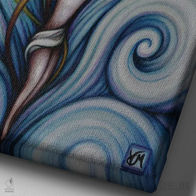 تابلو دکوراتیو آنچه مهم است جاودانه می ماند اثر ماسیمو ویتوریوسی - نمای نزدیک بافت بوم