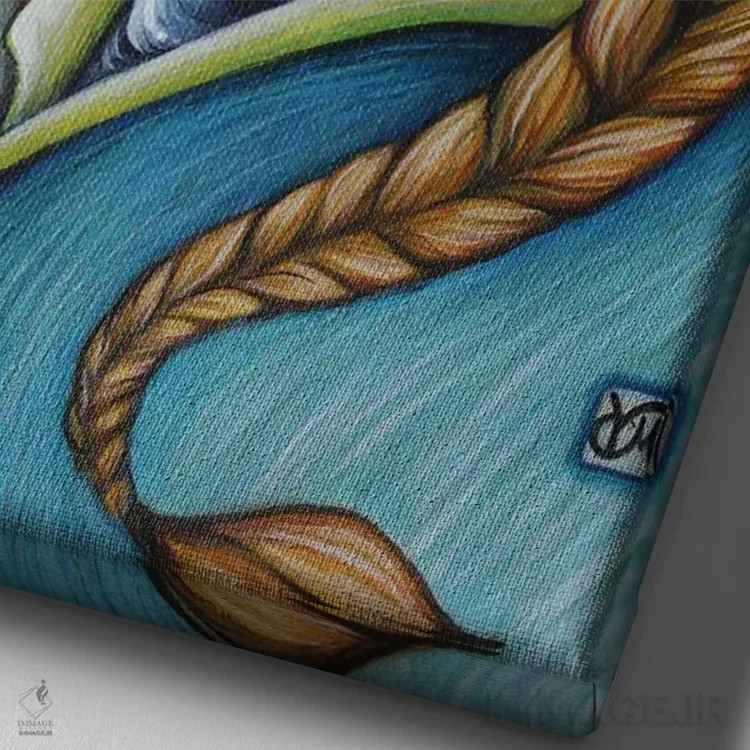 تابلو دکوراتیو صدایی در زمان اثر ماسیمو ویتوریوسی - نمای نزدیک بافت بوم