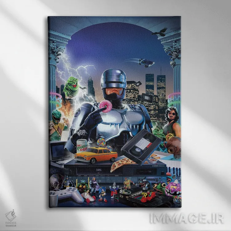 تابلو دکوراتیو ویدئودروم روبوکاپ اثر آقای ملویل - نمای روبهرو روی دیوار