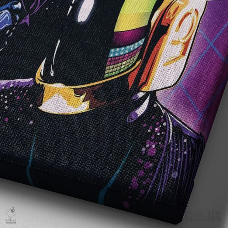 تابلو دکوراتیو دفت پانک اثر آقای ملویل - نمای نزدیک بافت بوم