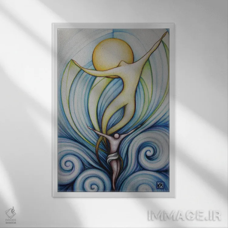 تابلو دکوراتیو آنچه مهم است جاودانه می ماند اثر ماسیمو ویتوریوسی - نمای قابدار سفید