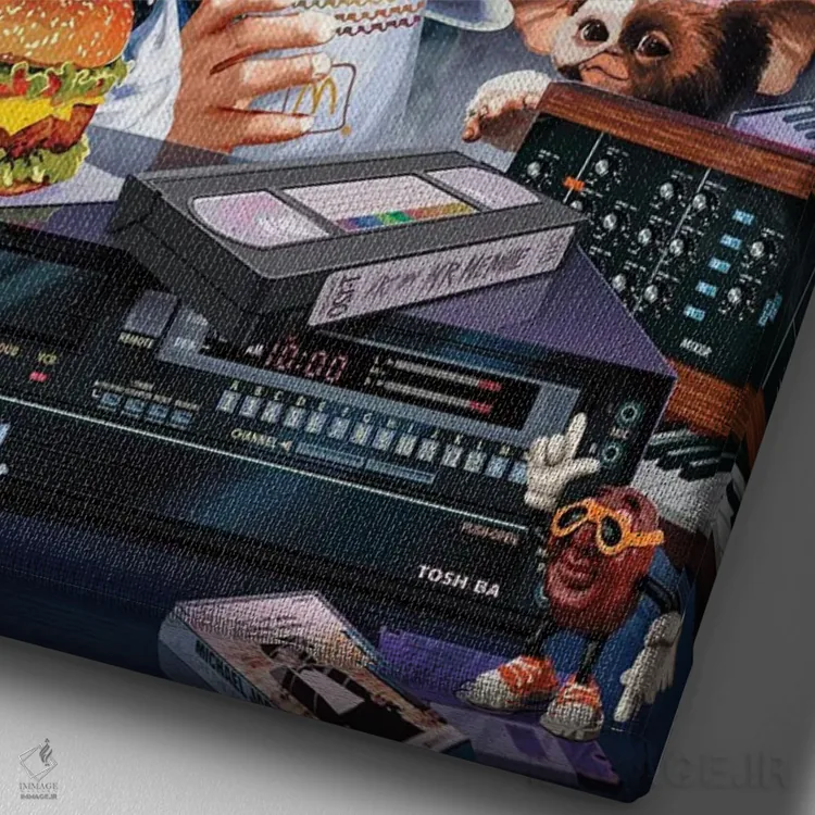 تابلو دکوراتیو مک تونایت اثر آقای ملویل - نمای نزدیک بافت بوم