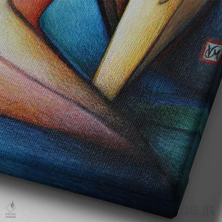 تابلو دکوراتیو تاملی ارادی اثر ماسیمو ویتوریوسی - نمای نزدیک بافت بوم