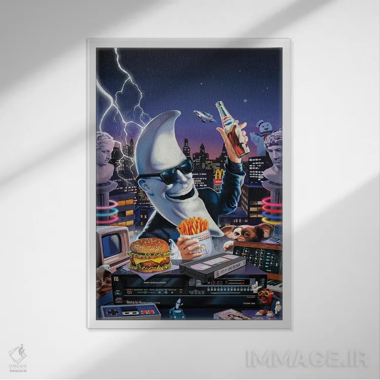 تابلو دکوراتیو مک تونایت اثر آقای ملویل - نمای قابدار سفید