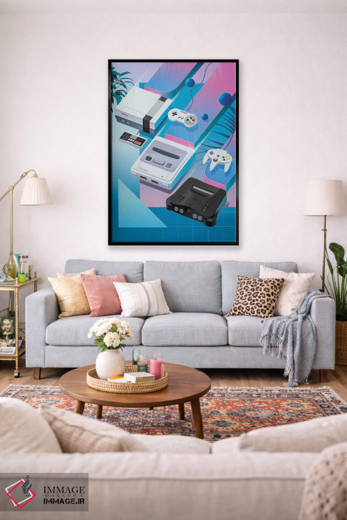 تابلو دکوراتیو نینتندوی کلاسیک اثر آقای ملویل - D1B