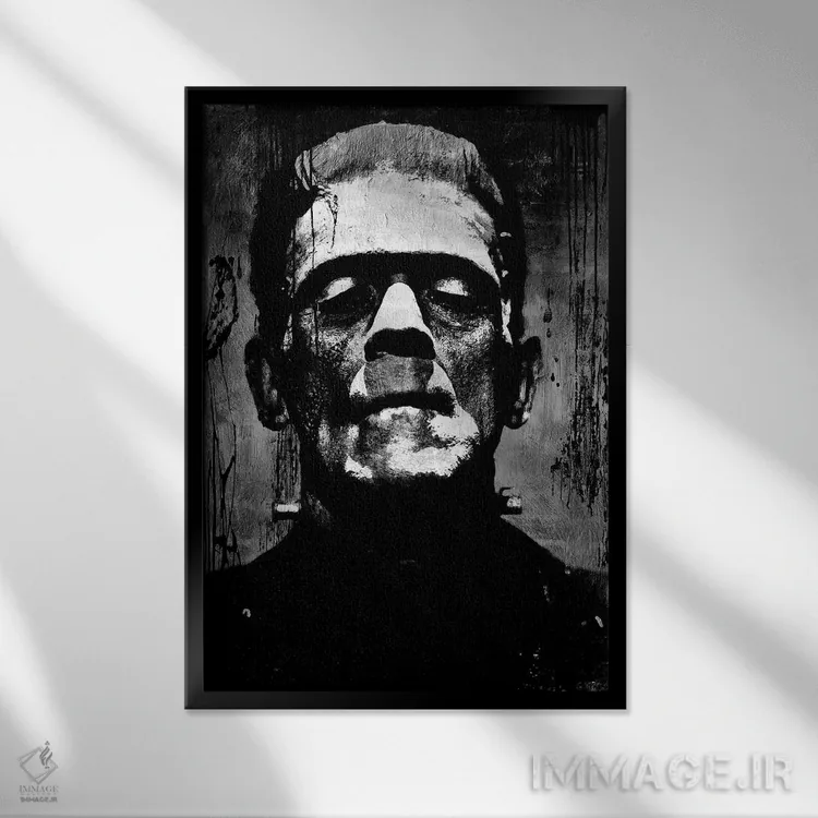 تابلو دکوراتیو فرانکنشتاین II اثر مارتین واگنر - نمای قابدار مشکی