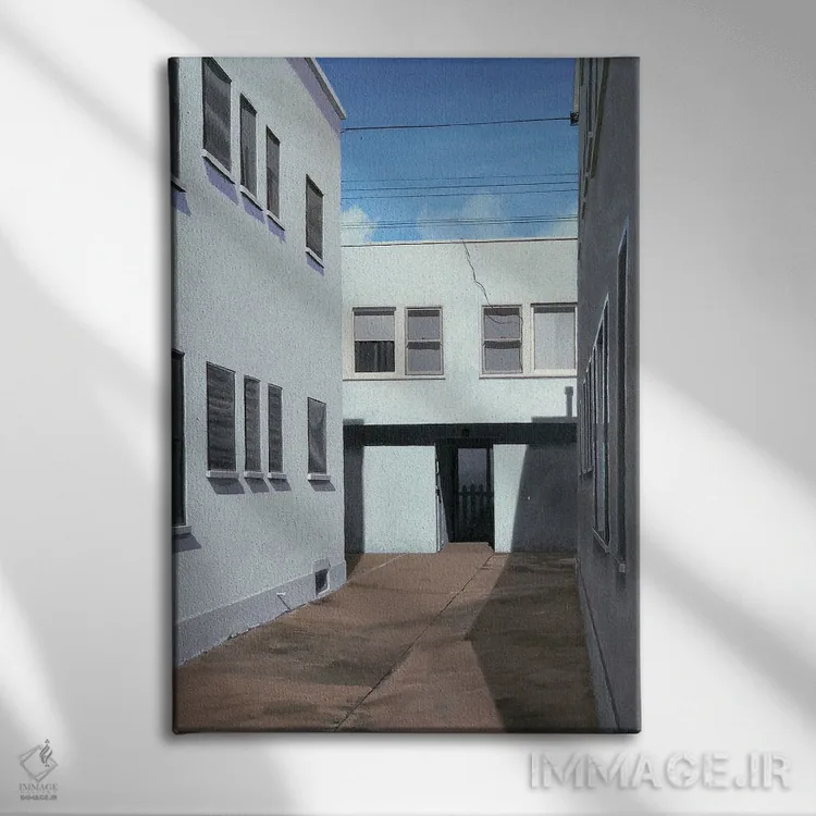 تابلو دکوراتیو اینجا مردم زندگی می کنند اثر مایکل وارد - نمای روبهرو روی دیوار