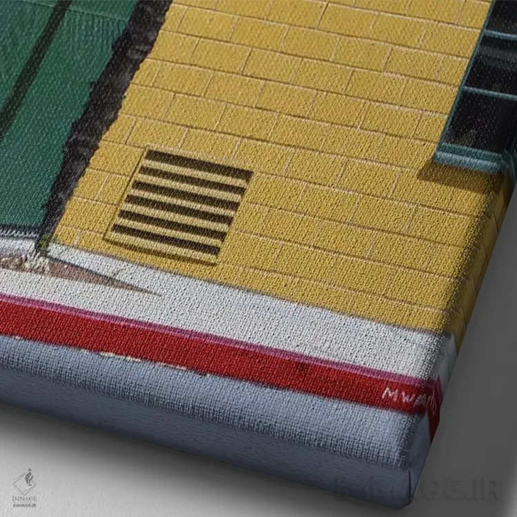 تابلو دکوراتیو تراشیکارپوس فورچونی اثر مایکل وارد - نمای نزدیک بافت بوم