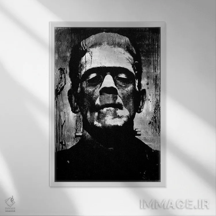 تابلو دکوراتیو فرانکنشتاین II اثر مارتین واگنر - نمای قابدار سفید