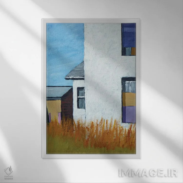 تابلو دکوراتیو دعاهای چمنزار اثر مایکل وارد - نمای قابدار سفید