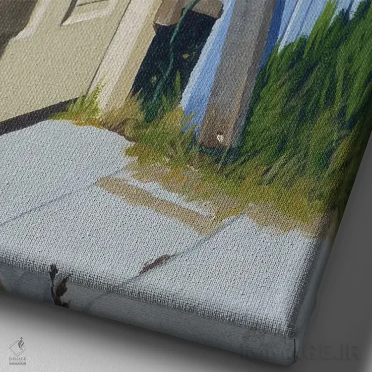 تابلو دکوراتیو داری به من نگاه می کنی؟ اثر مایکل وارد - نمای نزدیک بافت بوم