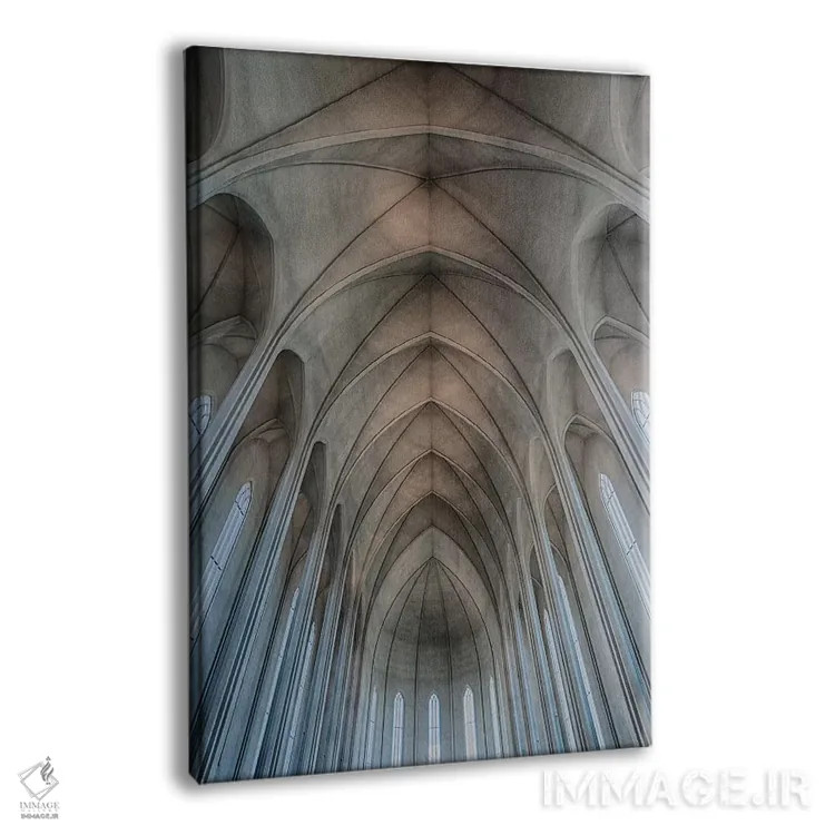تابلو دکوراتیو Reykjavik, Ribbed Vaults In The Modern Cathedral Of Hallg… اثر مارک ویلیفورد - نمای پرسپکتیو محصول