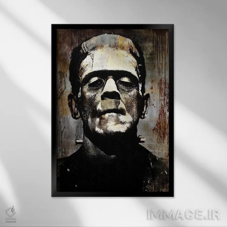 تابلو دکوراتیو فرانکنشتاین I اثر مارتین واگنر - نمای قابدار مشکی