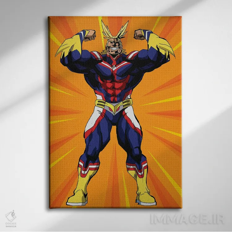 تابلو دکوراتیو مای هیرو آکادمی - آل مایت اثر مونیر وانیاک - نمای روبهرو روی دیوار