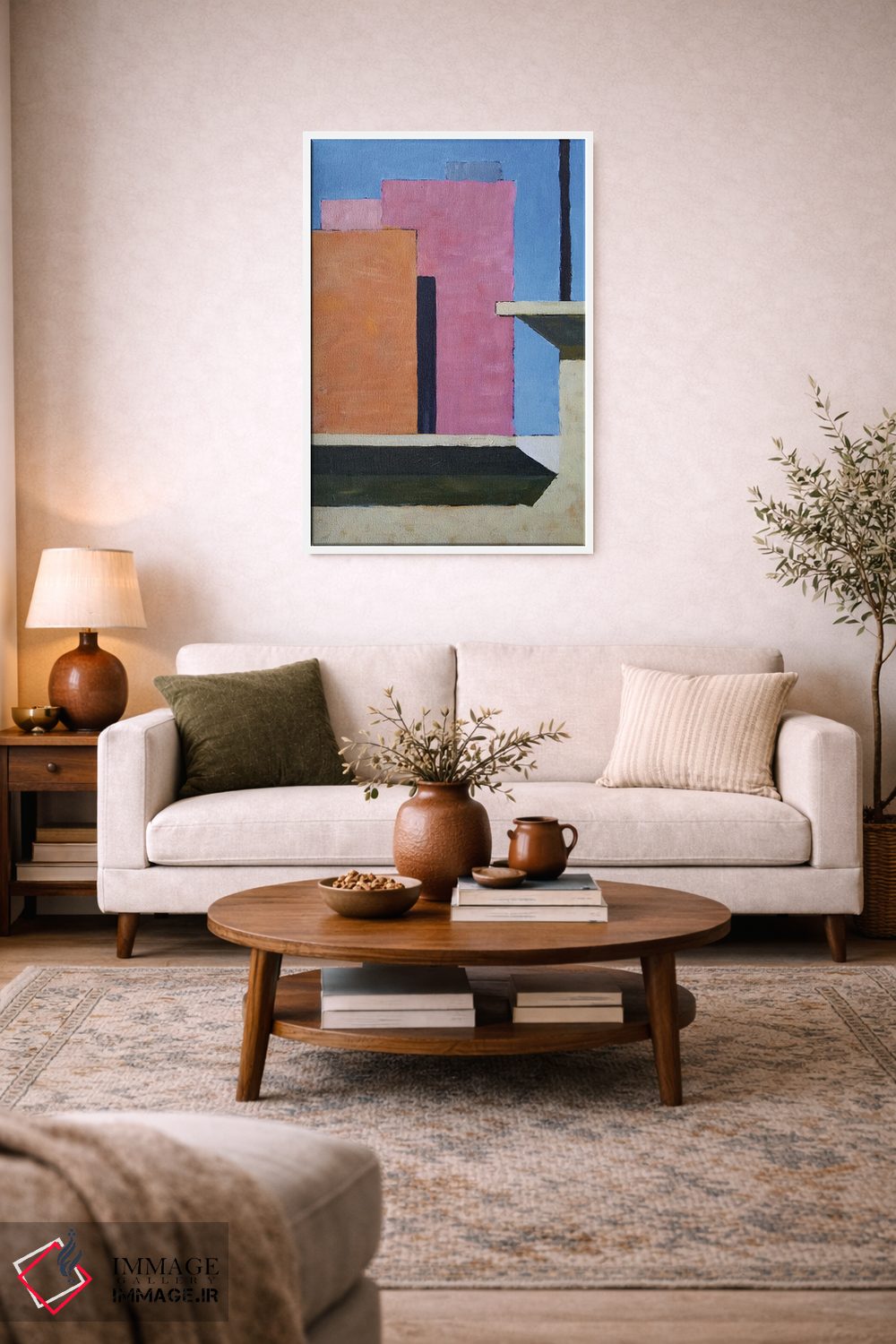 تابلو انتزاعی داون تاون اثر مایکل وارد - D3W