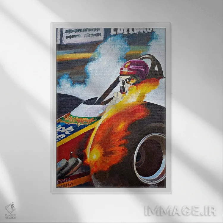 تابلو دکوراتیو دراگستر اثر مایکل وارد - نمای قابدار سفید