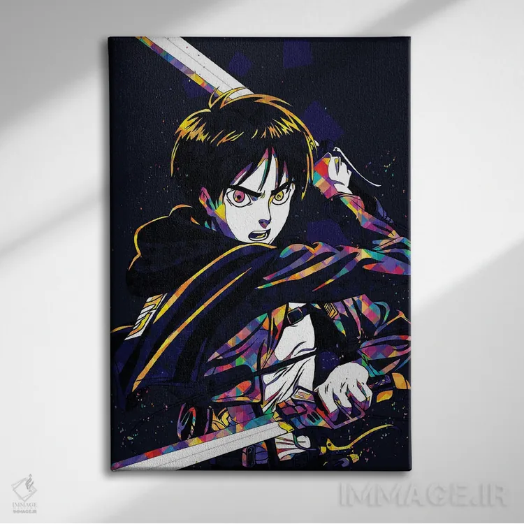 تابلو دکوراتیو اتک آن تایتان - ارن چهارم اثر مونیر وانیاک - نمای روبهرو روی دیوار