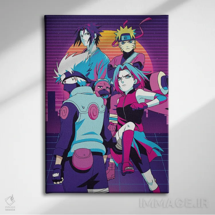 تابلو دکوراتیو تیم هفت ناروتو اثر مونیر وانیاک - نمای روبهرو روی دیوار