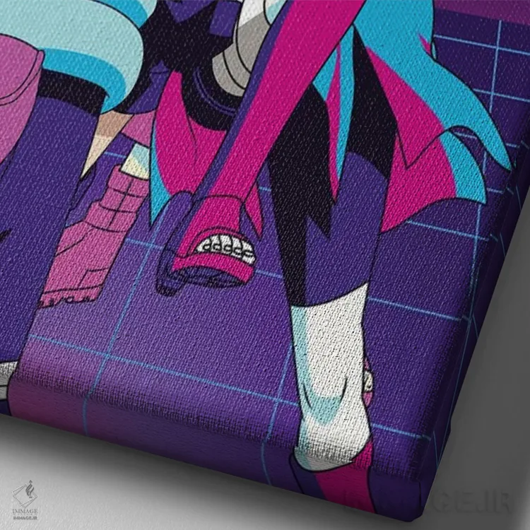 تابلو دکوراتیو تیم هفت ناروتو اثر مونیر وانیاک - نمای نزدیک بافت بوم