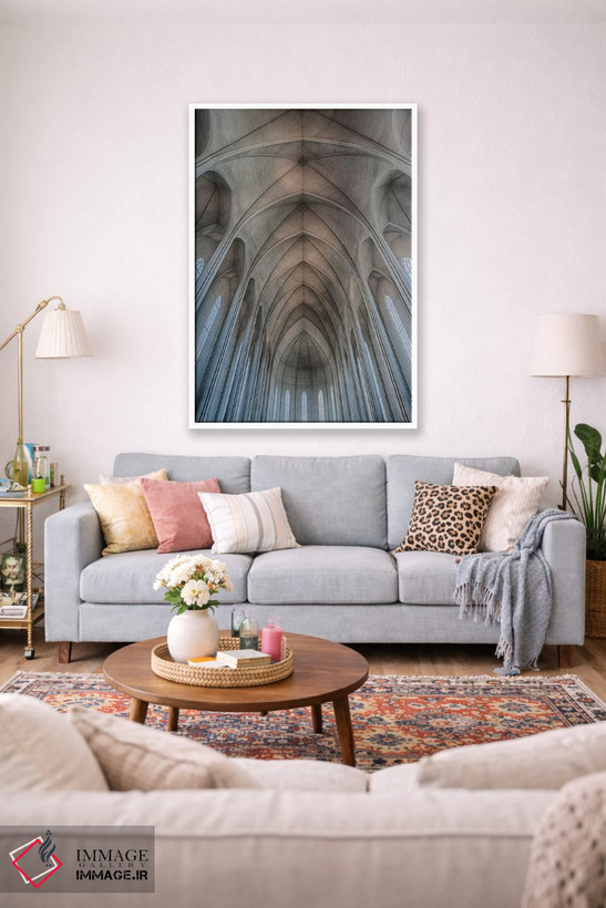 تابلو دکوراتیو Reykjavik, Ribbed Vaults In The Modern Cathedral Of Hallg… اثر مارک ویلیفورد - D1W