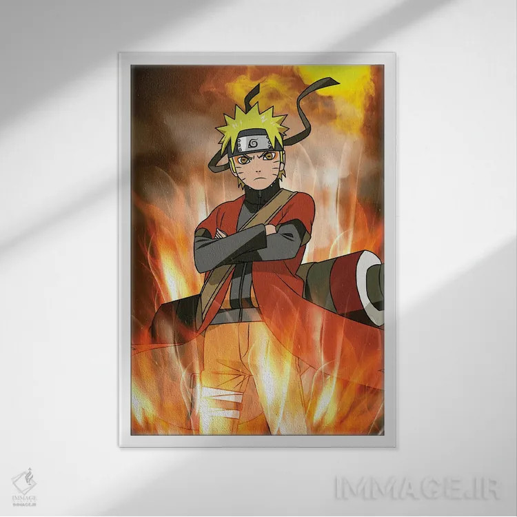 تابلو دکوراتیو ناروتو اثر مونیر وانیاک - نمای قابدار سفید