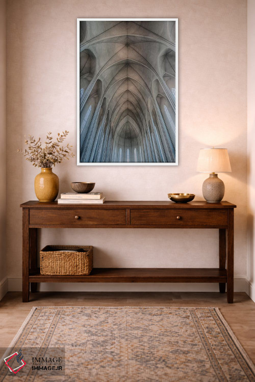 تابلو دکوراتیو Reykjavik, Ribbed Vaults In The Modern Cathedral Of Hallg… اثر مارک ویلیفورد - D2W