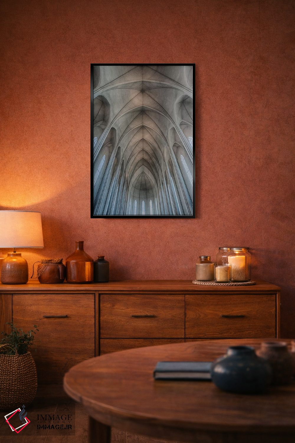 تابلو دکوراتیو Reykjavik, Ribbed Vaults In The Modern Cathedral Of Hallg… اثر مارک ویلیفورد - D5B