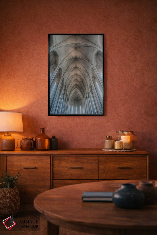 تابلو دکوراتیو Reykjavik, Ribbed Vaults In The Modern Cathedral Of Hallg… اثر مارک ویلیفورد - D5B