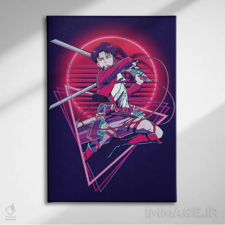 تابلو دکوراتیو حمله به تایتان اثر مونیر وانیاک - نمای روبهرو روی دیوار