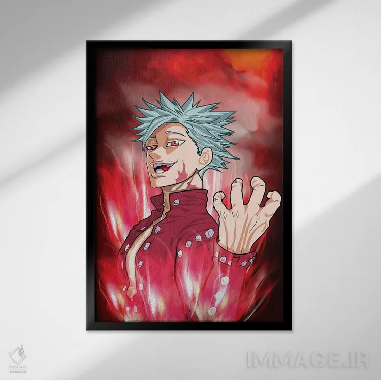 تابلو دکوراتیو بن اثر مونیر وانیاک - نمای قابدار مشکی