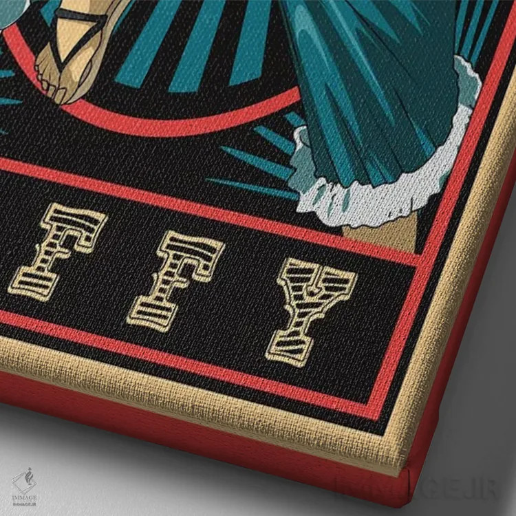 تابلو دکوراتیو لفی اثر مونیر وانیاک - نمای نزدیک بافت بوم