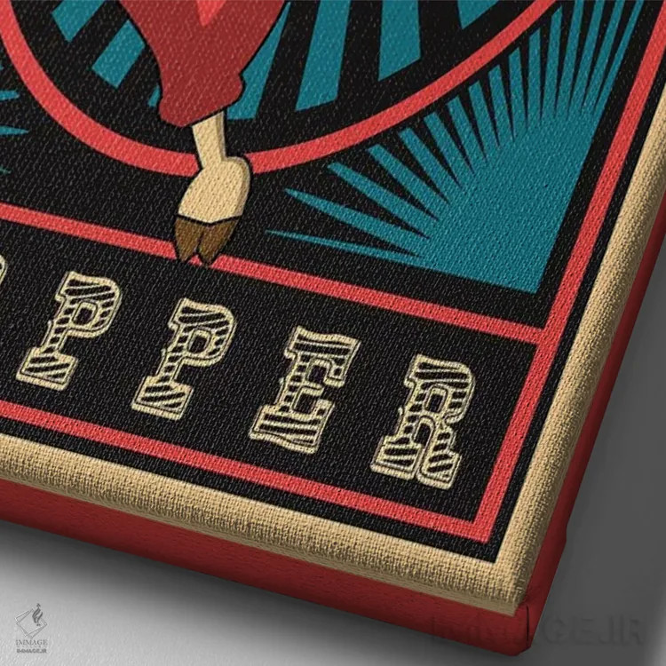 تابلو دکوراتیو وان پیس اثر مونیر وانیاک - نمای نزدیک بافت بوم