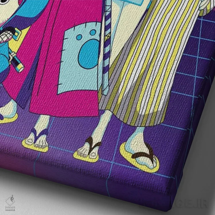 تابلو دکوراتیو وان پیس اثر مونیر وانیاک - نمای نزدیک بافت بوم