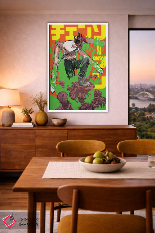 تابلو دکوراتیو چینساو من اثر مونیر وانیاک - D6W