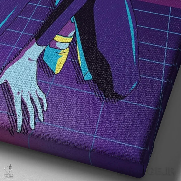 تابلو دکوراتیو بلیچ اثر مونیر وانیاک - نمای نزدیک بافت بوم