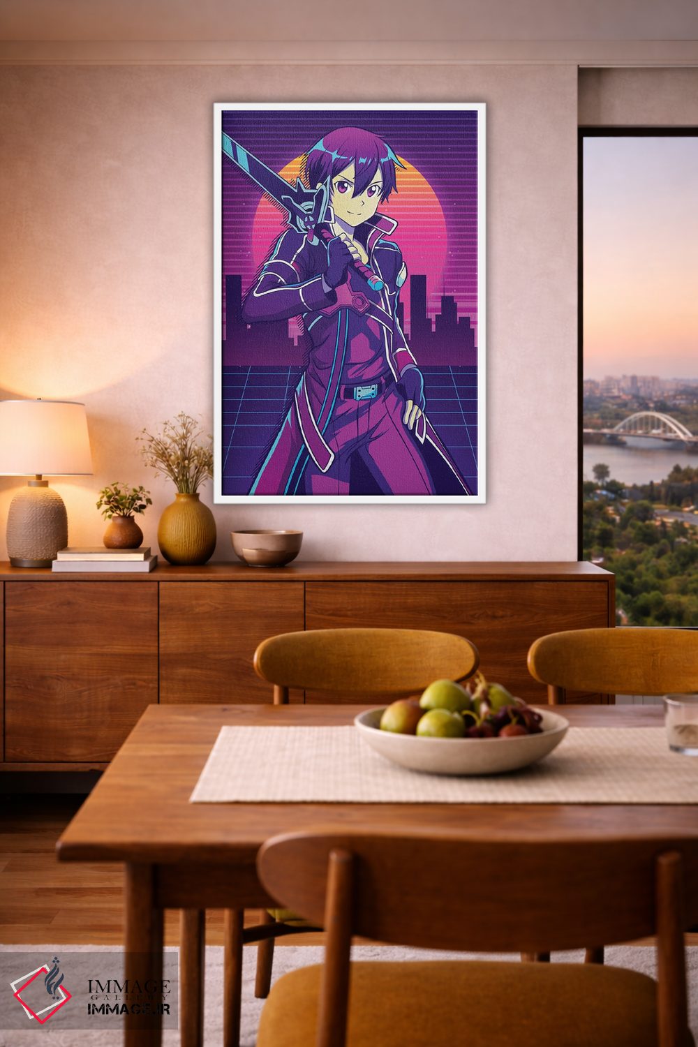 تابلو دکوراتیو هنر شمشیرزنی آنلاین اثر مونیر وانیاک - D6W