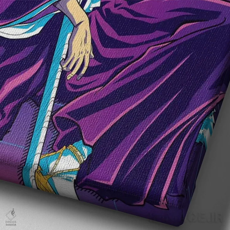 تابلو دکوراتیو بلیچ اثر مونیر وانیاک - نمای نزدیک بافت بوم