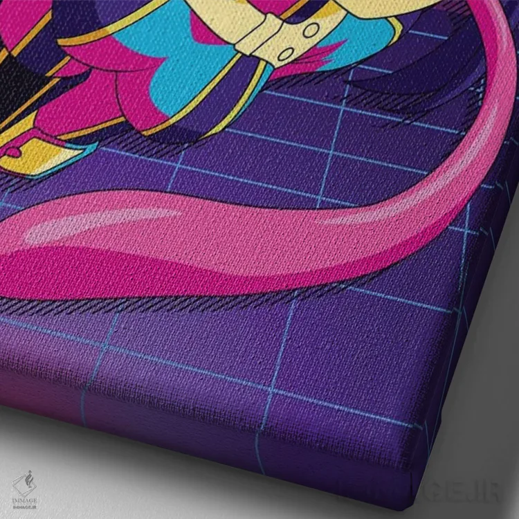 تابلو دکوراتیو مدرسه قهرمان من اثر مونیر وانیاک - نمای نزدیک بافت بوم