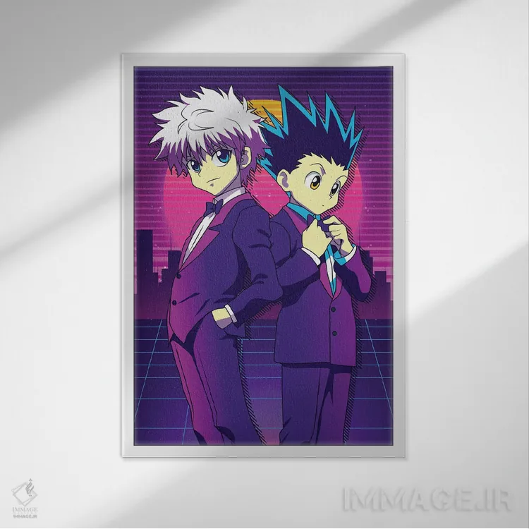 تابلو دکوراتیو هانتر ایکس هانتر اثر مونیر وانیاک - نمای قابدار سفید