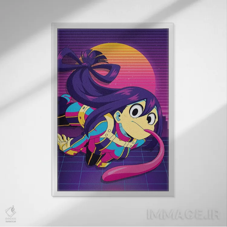 تابلو دکوراتیو مدرسه قهرمان من اثر مونیر وانیاک - نمای قابدار سفید