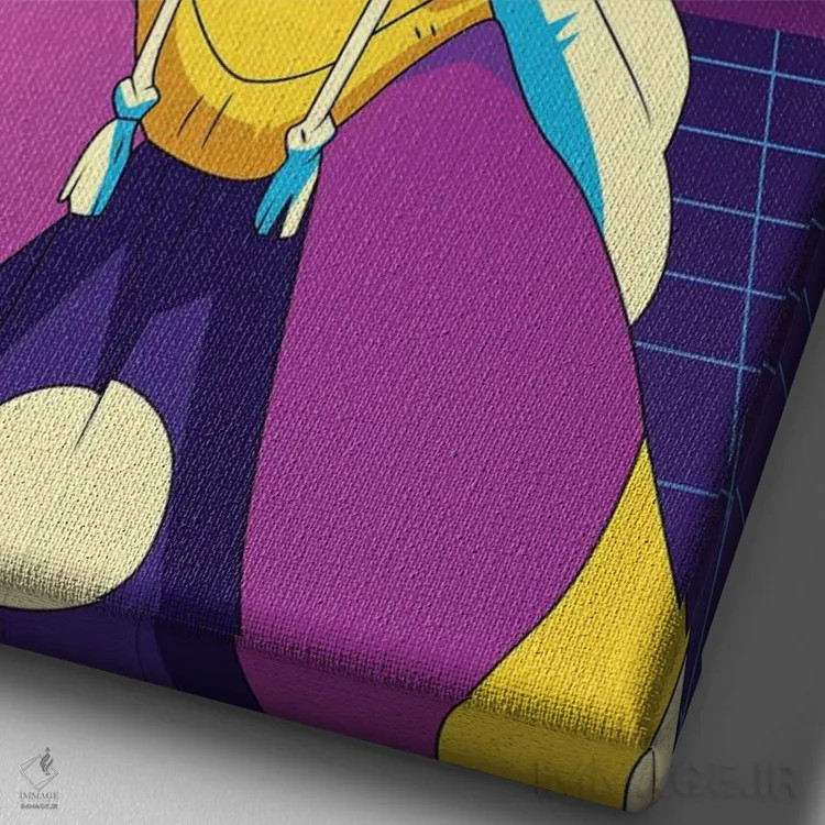 تابلو دکوراتیو آن زمانی که به عنوان اسلایم تناسخ یافتم اثر مونیر وانیاک - نمای نزدیک بافت بوم