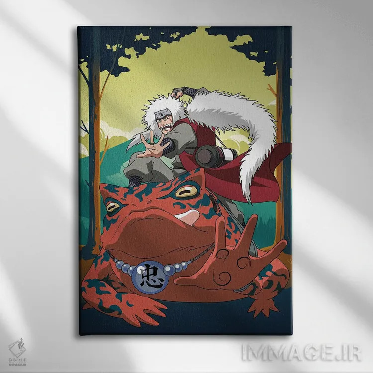 تابلو دکوراتیو جیرایا از انیمه ناروتو دوم اثر مونیر وانیاک - نمای روبهرو روی دیوار