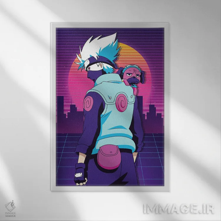 تابلو دکوراتیو هاتاکه کاکاشی اثر مونیر وانیاک - نمای قابدار سفید