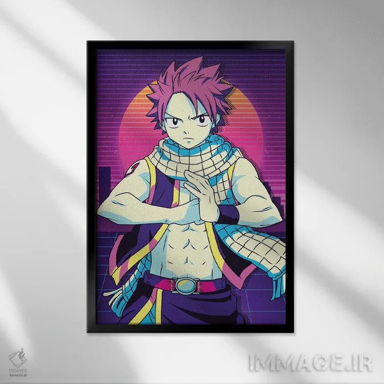 تابلو دکوراتیو فیری تیل ناتسو اثر مونیر وانیاک - نمای قابدار مشکی