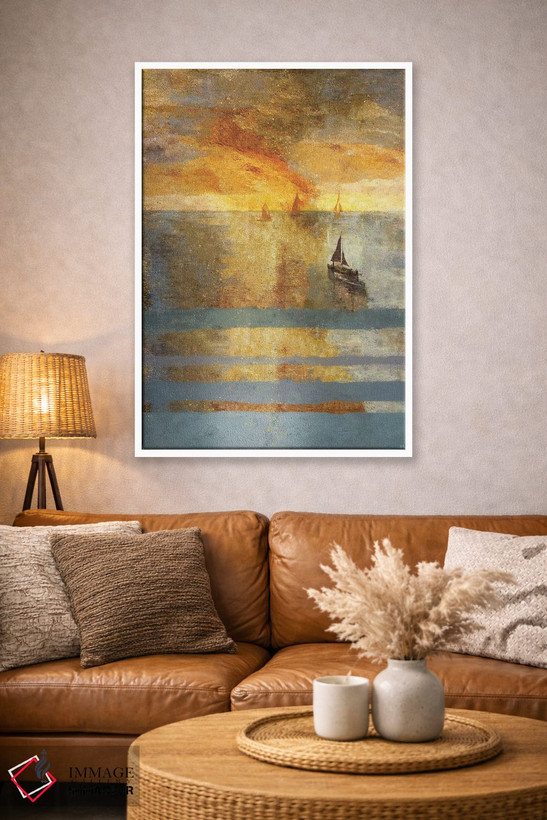 تابلو انتزاعی نور روی آب اول اثر مارتا وایلی - D2W