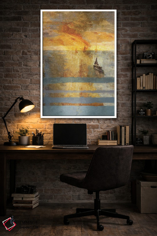 تابلو انتزاعی نور روی آب اول اثر مارتا وایلی - D3W