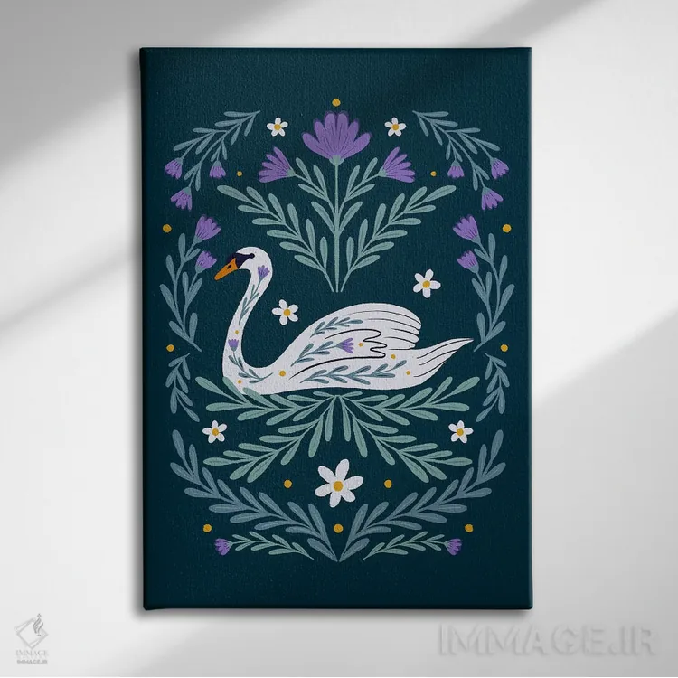 تابلو دکوراتیو قوی هنر عامیانه اثر آنجلا مینکا - نمای روبهرو روی دیوار