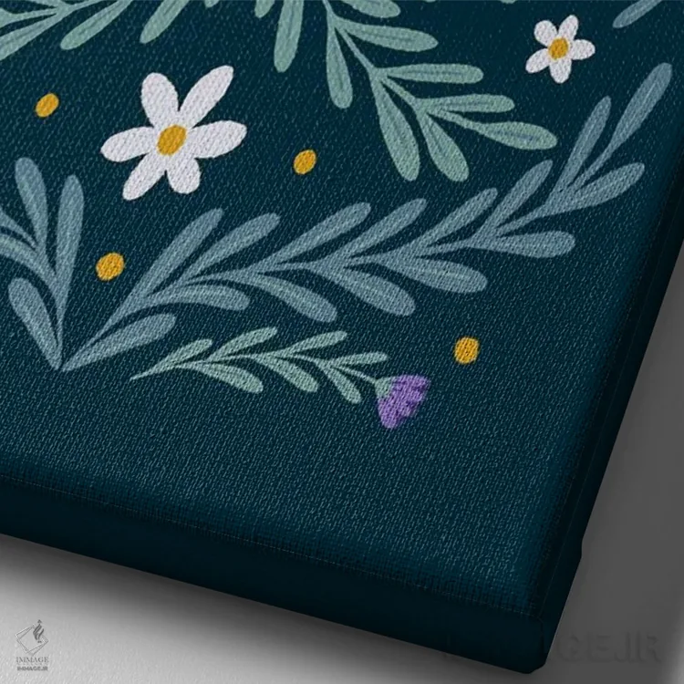 تابلو دکوراتیو قوی هنر عامیانه اثر آنجلا مینکا - نمای نزدیک بافت بوم