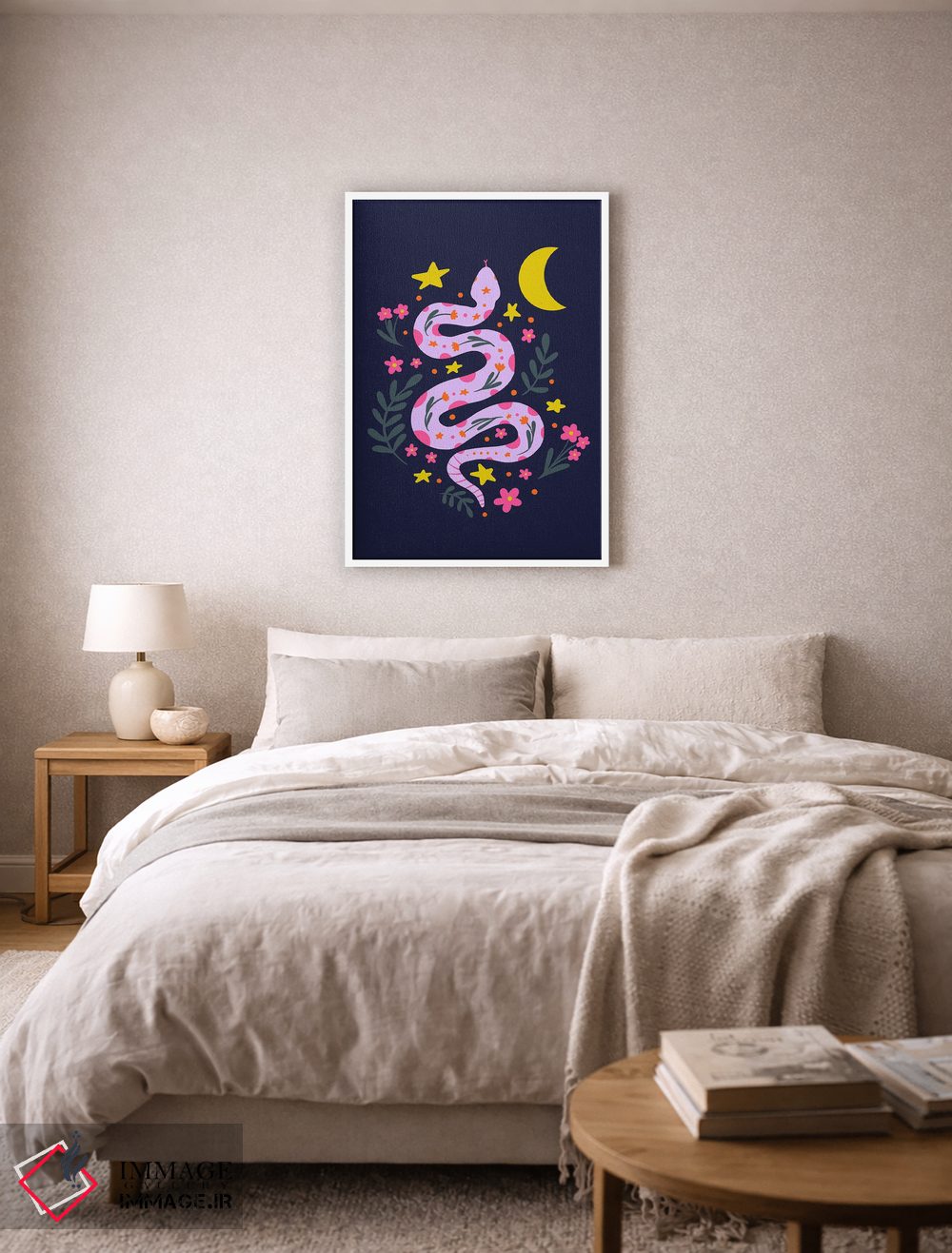 تابلو دکوراتیو مار ماه نما اثر آنجلا مینکا - D6W